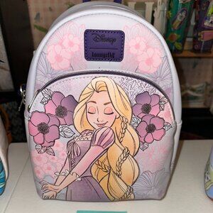 Loungefly Disney Tangled Rapunzel Pastel Flowers Mini Backpack NTW